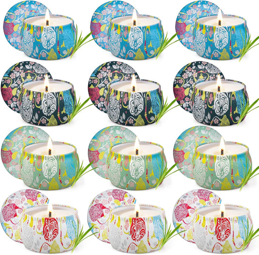 Citronella Candles Outdoor, 12Pack 52.8oz Natural Soy Wax Scented Citronella Candle Set up to 360 Hours Burning, Fresh Citronella Oil Infused for Indoor Outdoor, Camping, Garden, Patio, Yard, Balcony