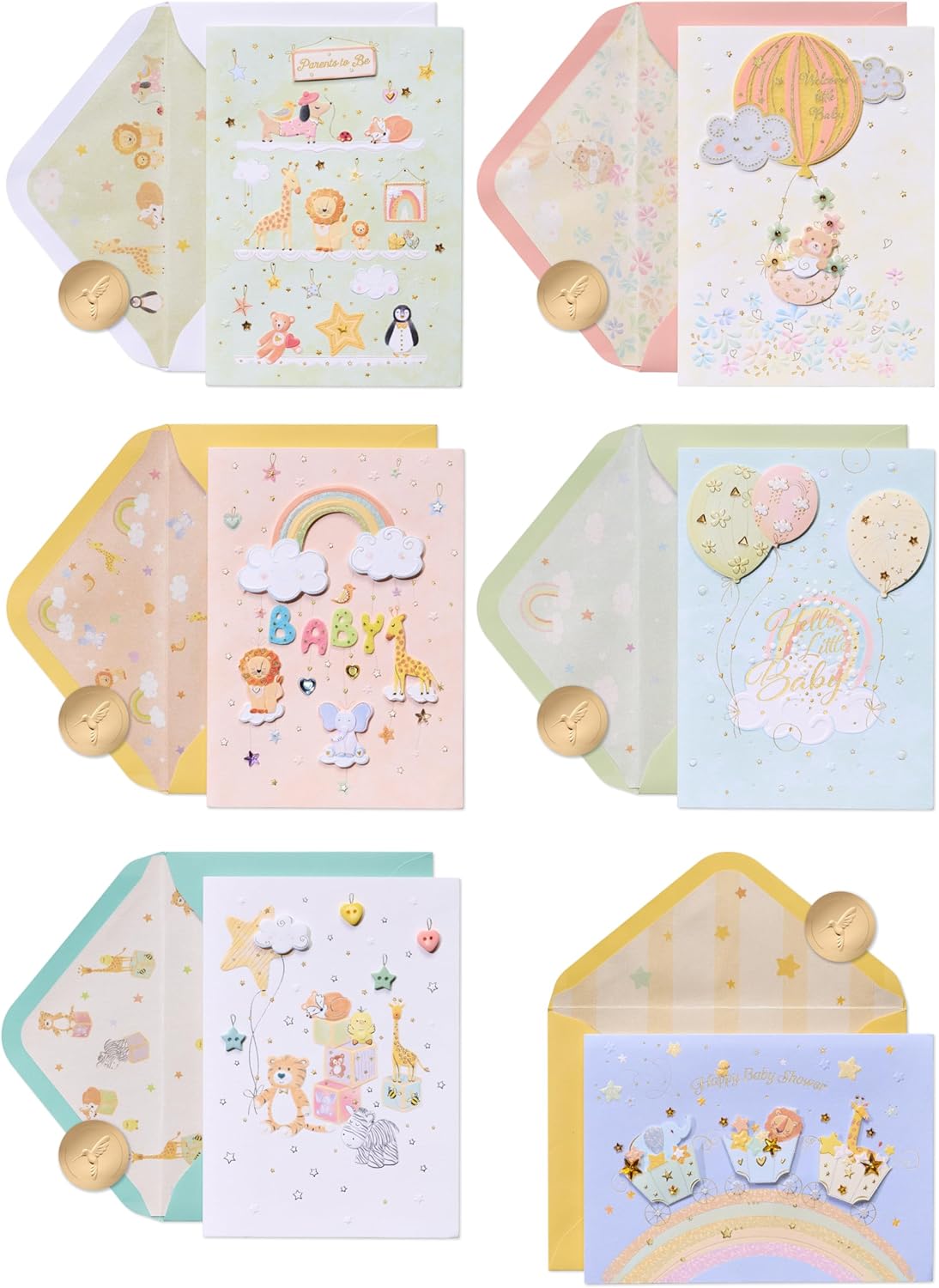 Papyrus Baby Shower Card Assortment with Decorative Box, 6-count - Designed by Turnowsky