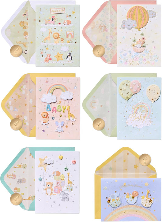 Papyrus Baby Shower Card Assortment with Decorative Box, 6-count - Designed by Turnowsky