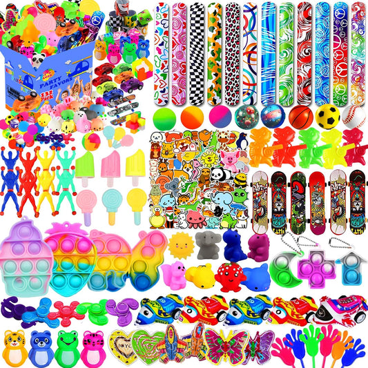 132 Pcs Party Favors - Assortment Treasure Box Toys for Kids 4-8, Classroom Prizes, Goodie Bags Stuffers, Christmas Stocking Stuffers, Pinata Fillers, Carnival Prizes