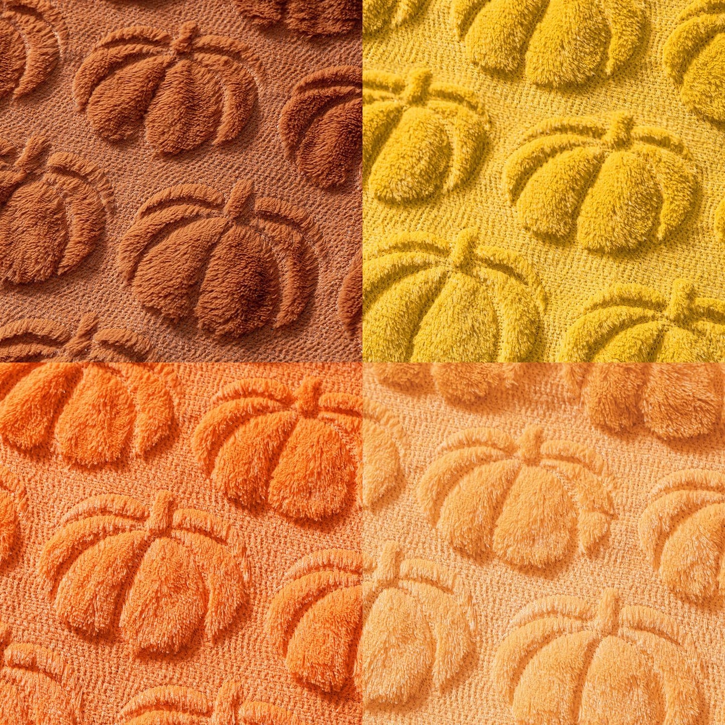 MIULEE Fall Pumpkin Pillow Covers 18x18 Inch Set of 4 - Soft Cozy Plush Decorative Pillows with Embroidered Pumpkin Pattern Autumn Halloween Holiday Decor for Sofa Couch Bed Living Room,Rust-Orange
