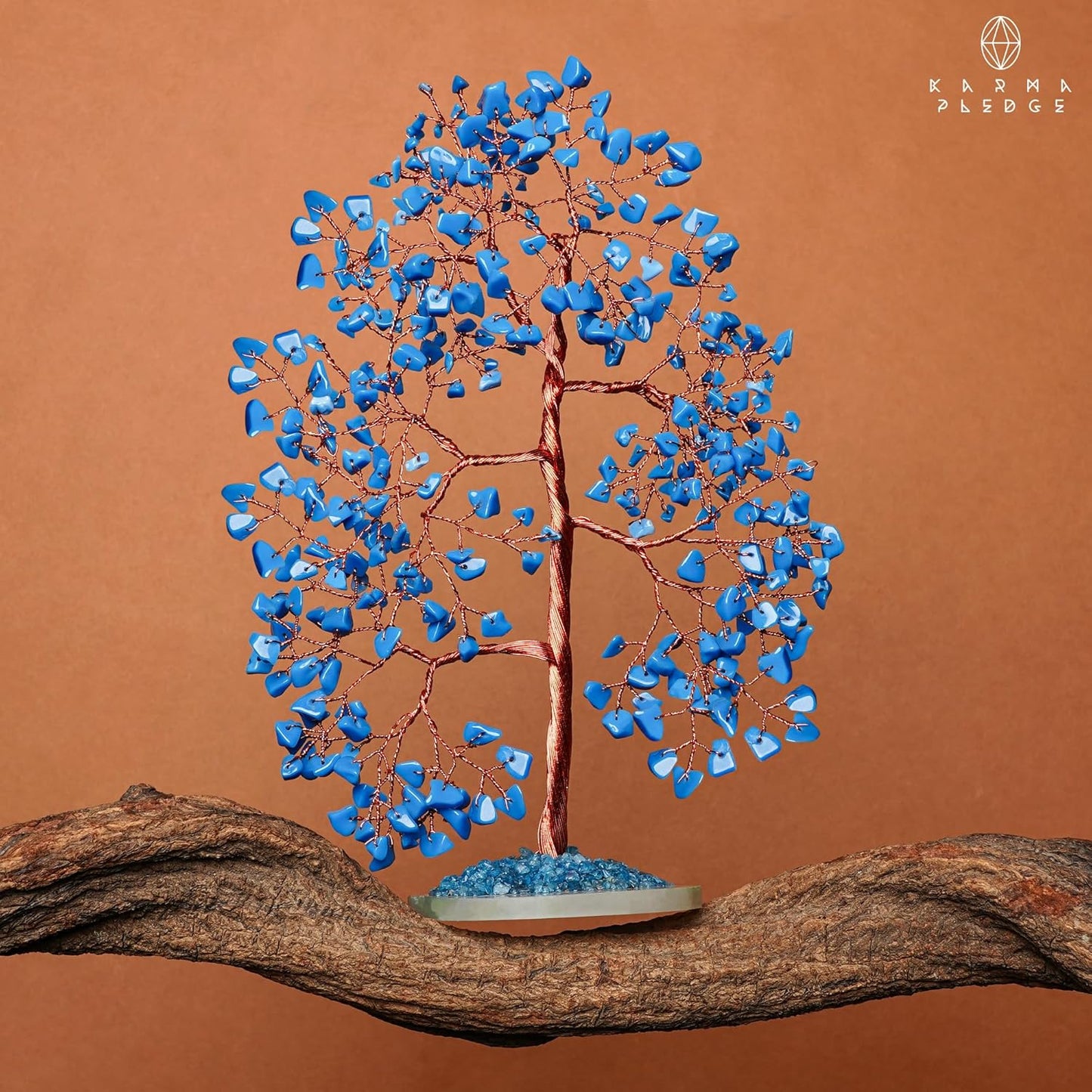 Crystal Trees for Home and Office Decoration, Turquoise Chakra Healing Crystals Feng Shui Handmade Trees for Positive Energy, Money, Good Luck, Christmas Decor, Birthday Gifts for Women, Mom