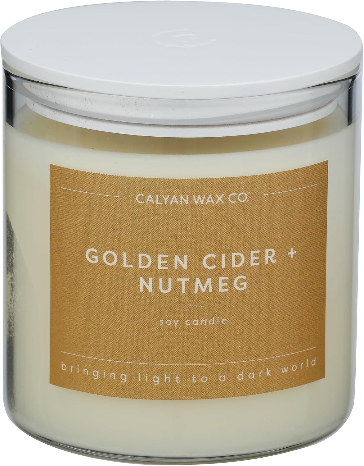 Calyan Wax Co. 2 Wick Candle, Golden Cider + Nutmeg Scented Candle, 37 Hour Burn Time, Aromatherapy Soy Candles, Non Toxic & Vegan Soy Wax, Glass Tumbler Scented Candles, 8.8oz