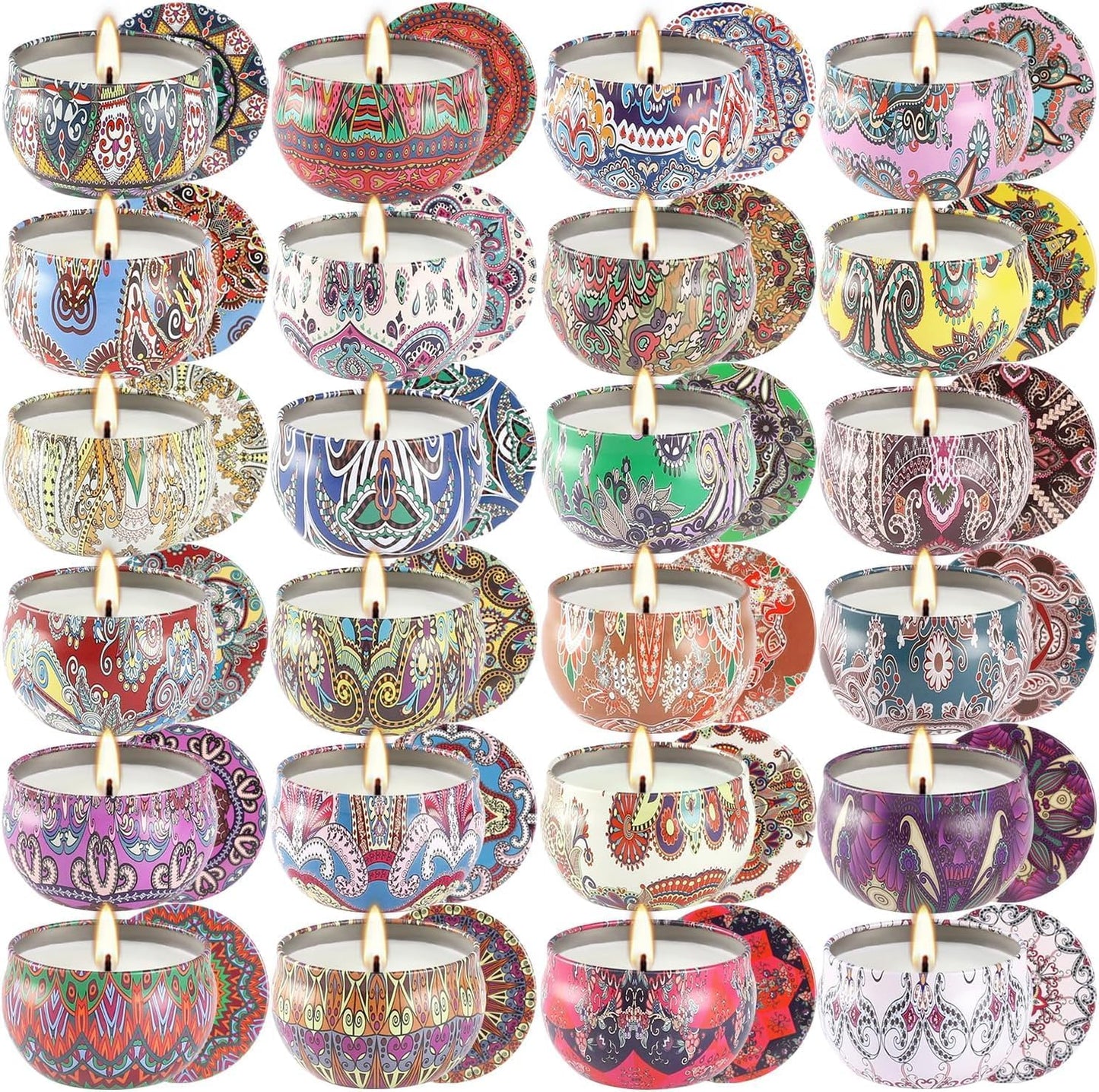 24 Pack Scented Candles Gift Set for Women, 2.5 oz Aromatherapy Candle Gift Sets for Mom,Soy Candle Set for Mother, Women, Friends and Coworkers